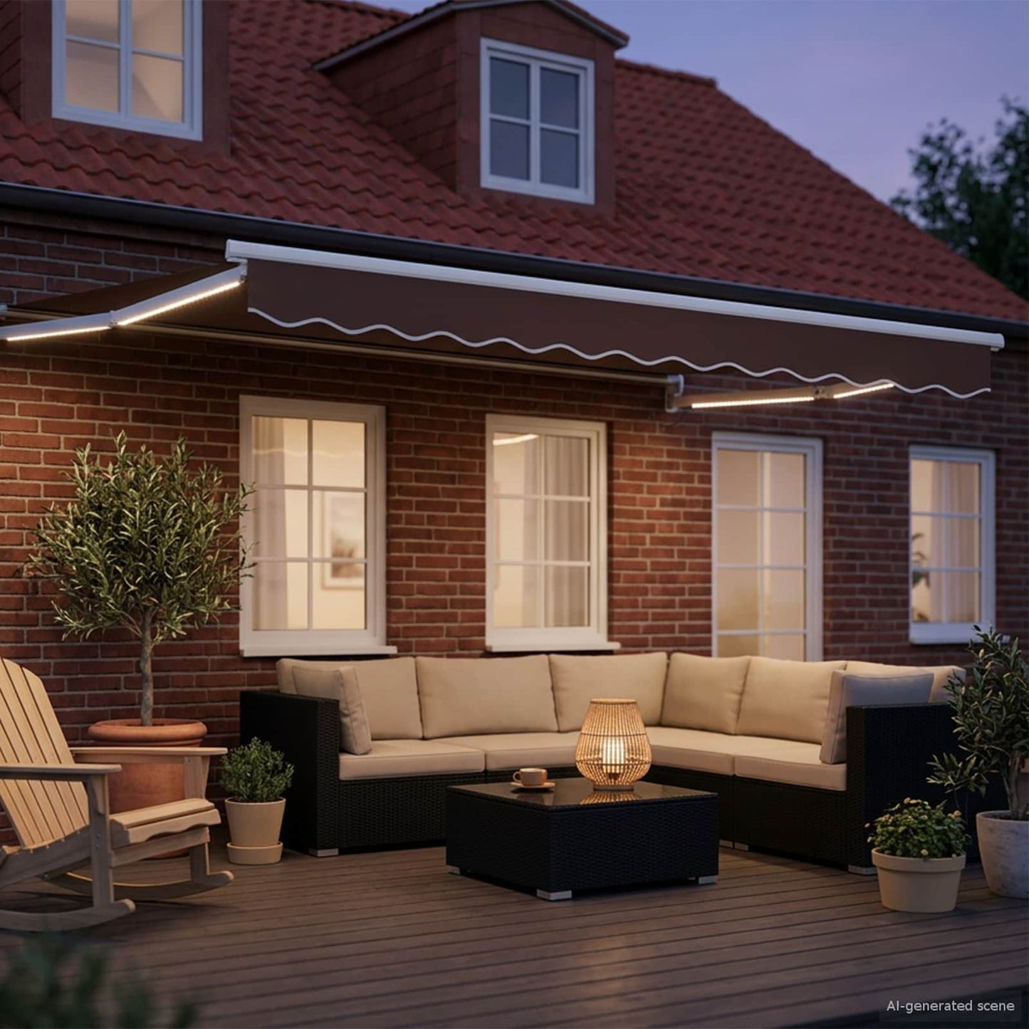 Tettuccio Elettrico Retrattile Marrone 2,5 x 2 m | homemem39