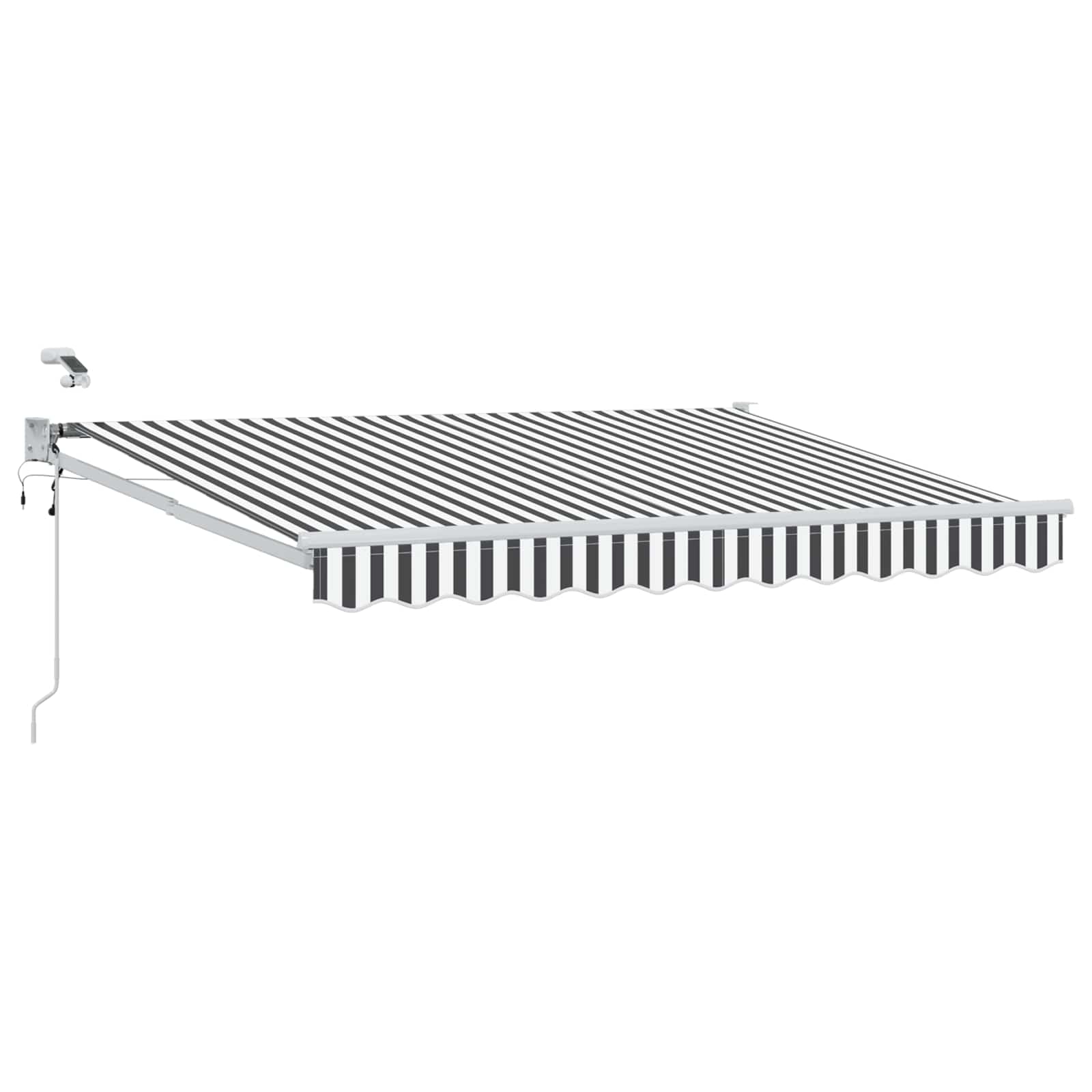 Tettuccio Elettrico Retrattile Antracite e Bianco 2,5 x 2 m | homemem39