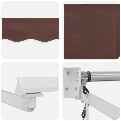 Tettuccio Elettrico Retrattile Marrone 3,5 x 2 m | homemem39