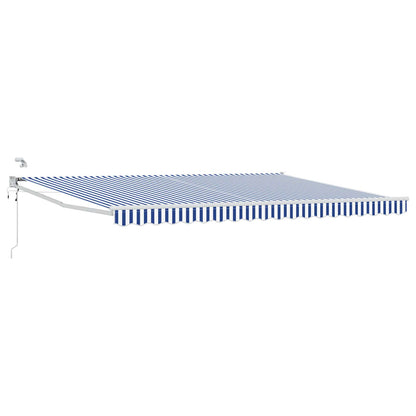 Tettuccio Elettrico Retrattile Blu e Bianco 4 x 2 m | homemem39