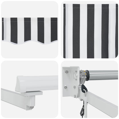 Tettuccio Elettrico Retrattile Antracite e Bianco 3 x 2,5 m | homemem39