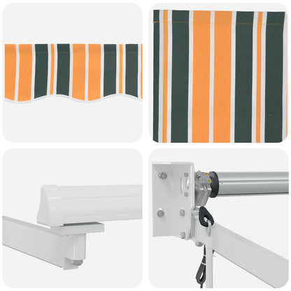 Tettuccio Elettrico Retrattile Verde e Giallo 3 x 2,5 m | homemem39