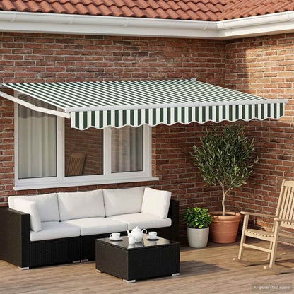 Tettuccio Elettrico Retrattile Verde e Bianco 3 x 2,5 m | homemem39