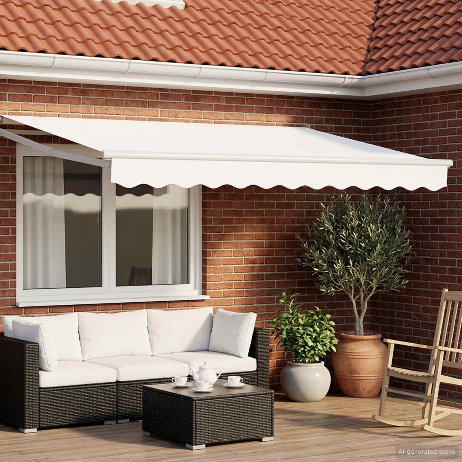 Tettuccio Elettrico Retrattile Bianco 3,5 x 2,5 m | homemem39