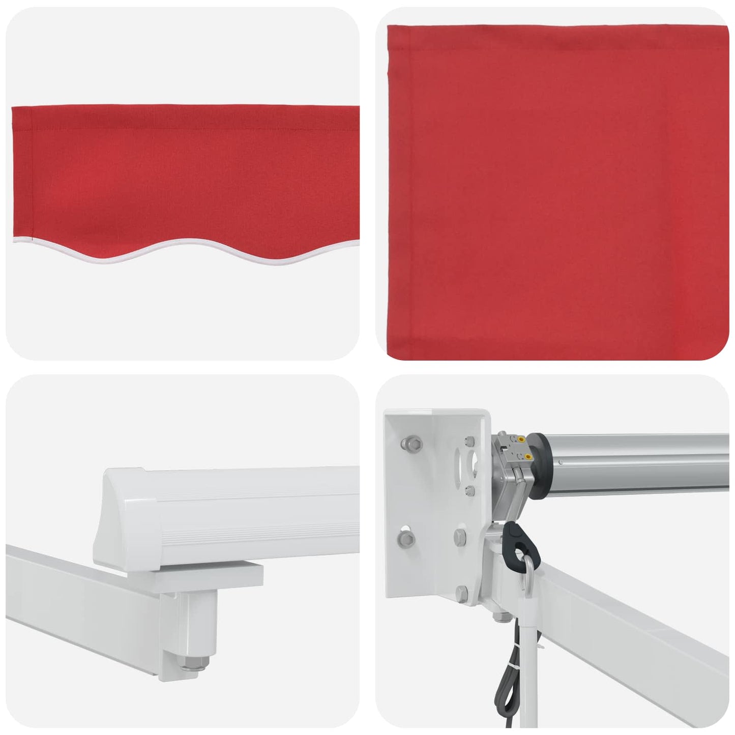 Tettuccio Elettrico Retrattile Rosso 3,5 x 2,5 m | homemem39