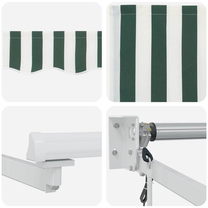 Tettuccio Elettrico Retrattile Verde e Bianco 3,5 x 2,5 m | homemem39