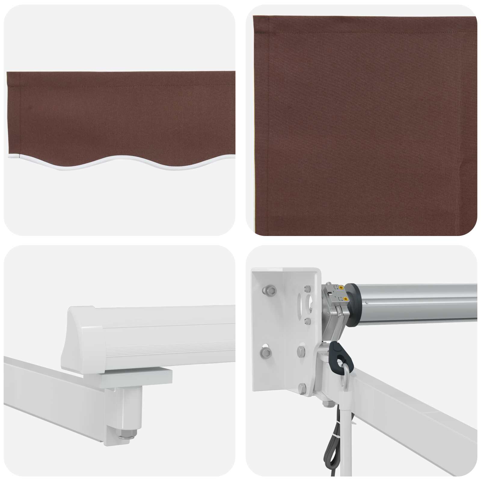 Tettuccio Elettrico Retrattile Marrone 4 × 3 m | homemem39