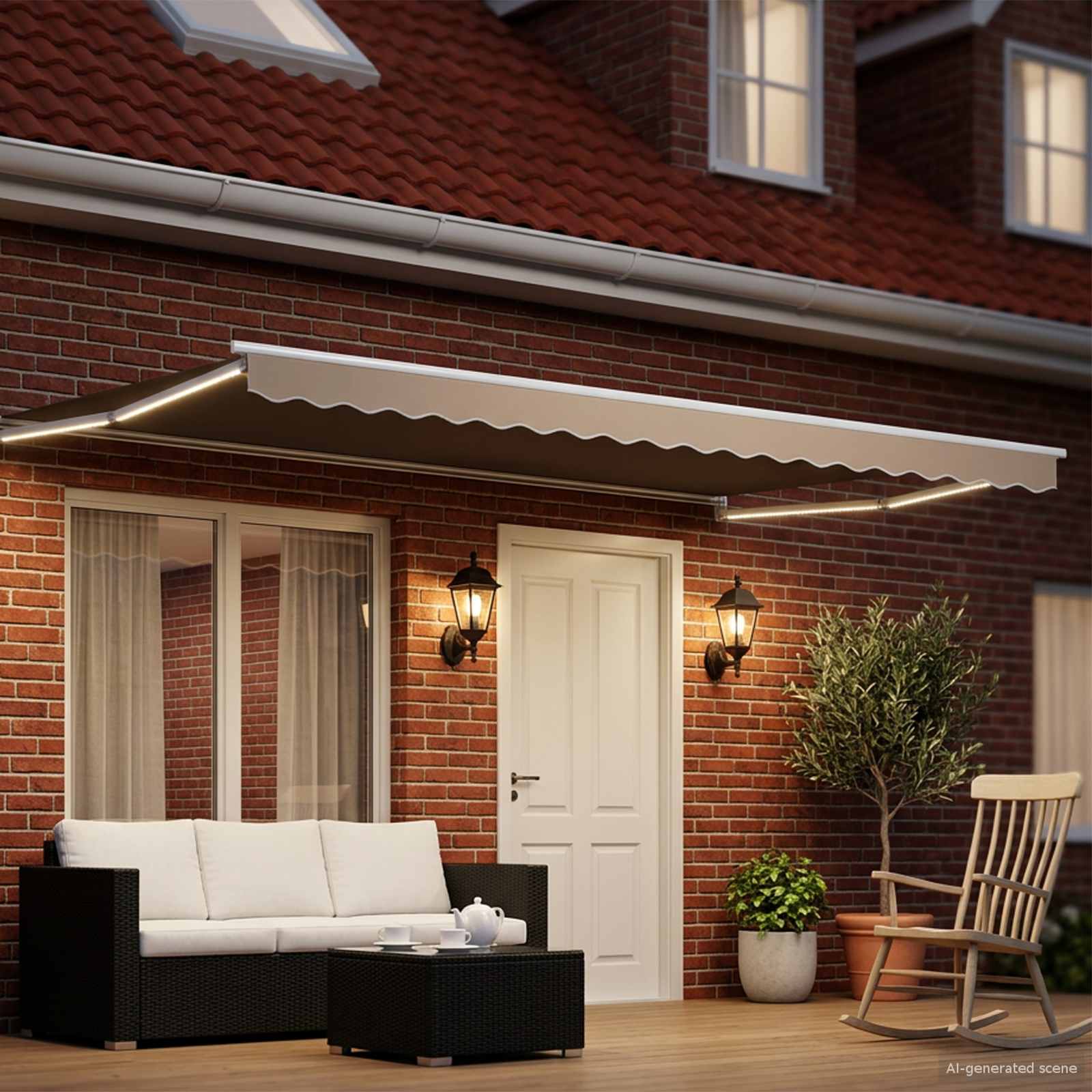 Tettuccio Elettrico Retrattile Beige 4 × 3 m | homemem39
