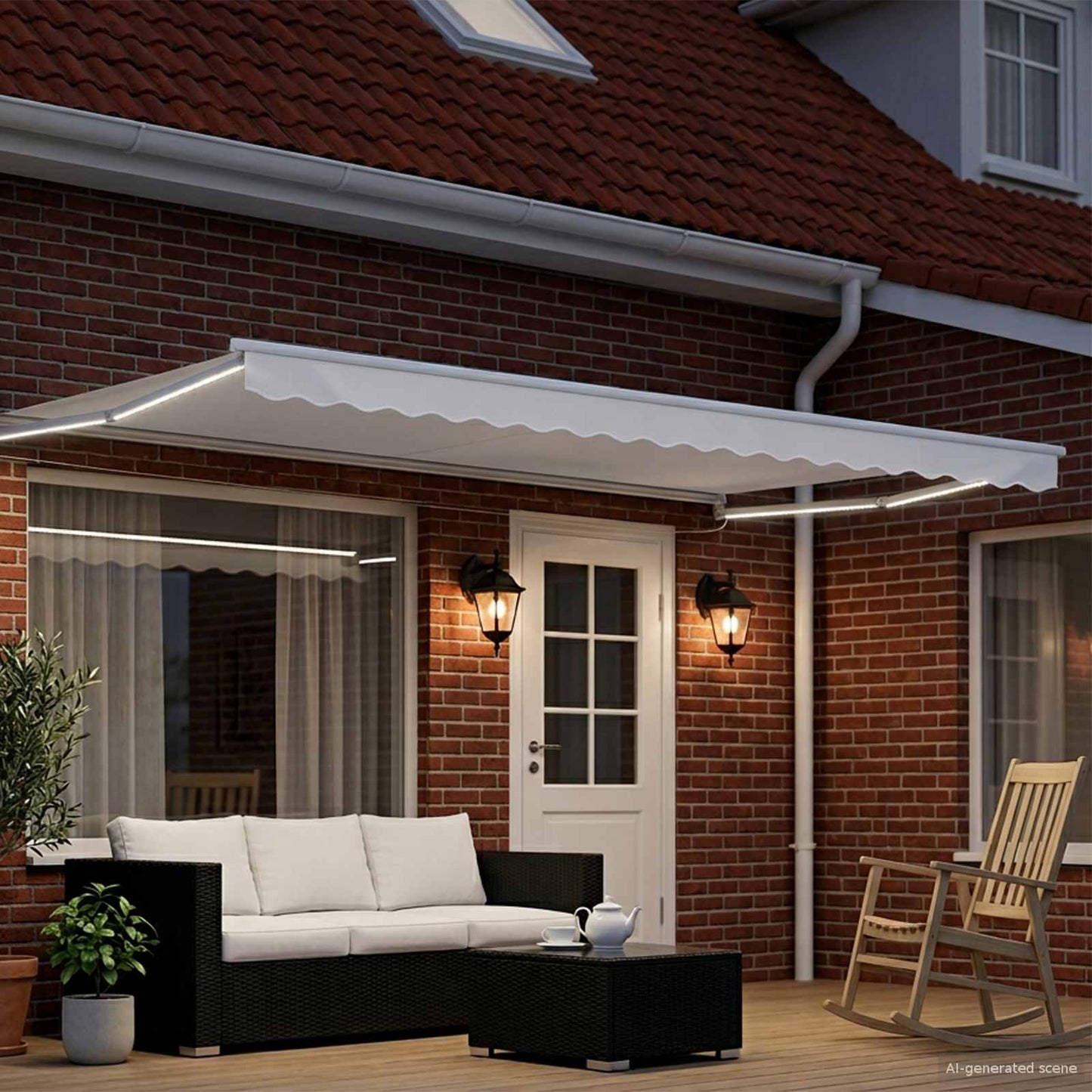 Tettuccio Elettrico Retrattile Bianco 4 × 3 m | homemem39