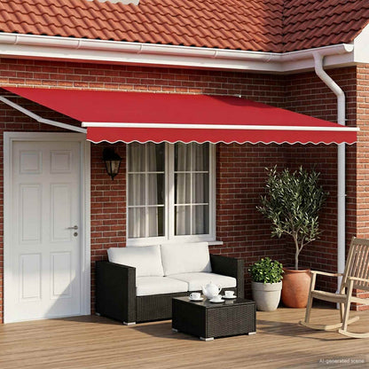 Tettuccio Elettrico Retrattile Rosso 4 × 3 m | homemem39