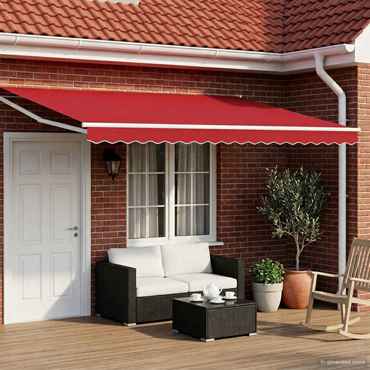 Tettuccio Elettrico Retrattile Rosso 4 × 3 m | homemem39