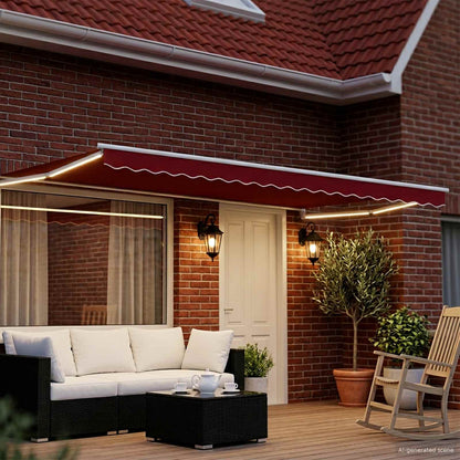 Tettuccio Elettrico Retrattile Rosso 4 × 3 m | homemem39