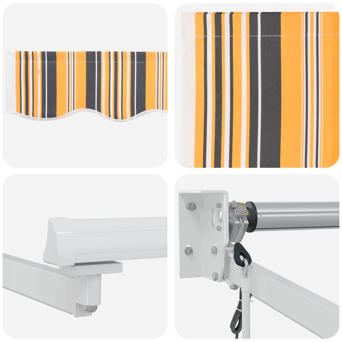 Tettuccio Elettrico Retrattile Giallo e Grigio 4,5 × 3 m | homemem39