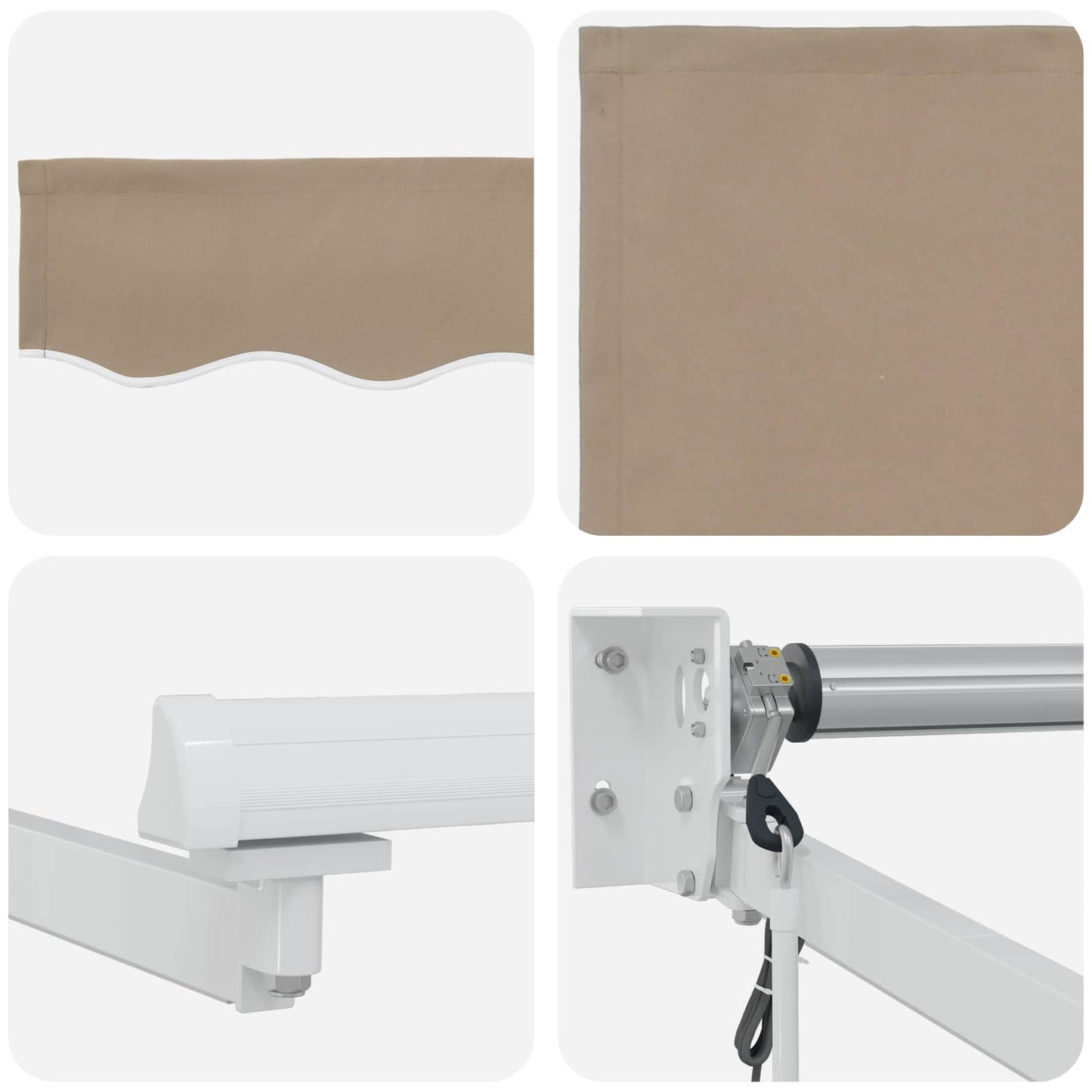 Tettuccio Elettrico Retrattile Beige 4,5 × 3 m | homemem39