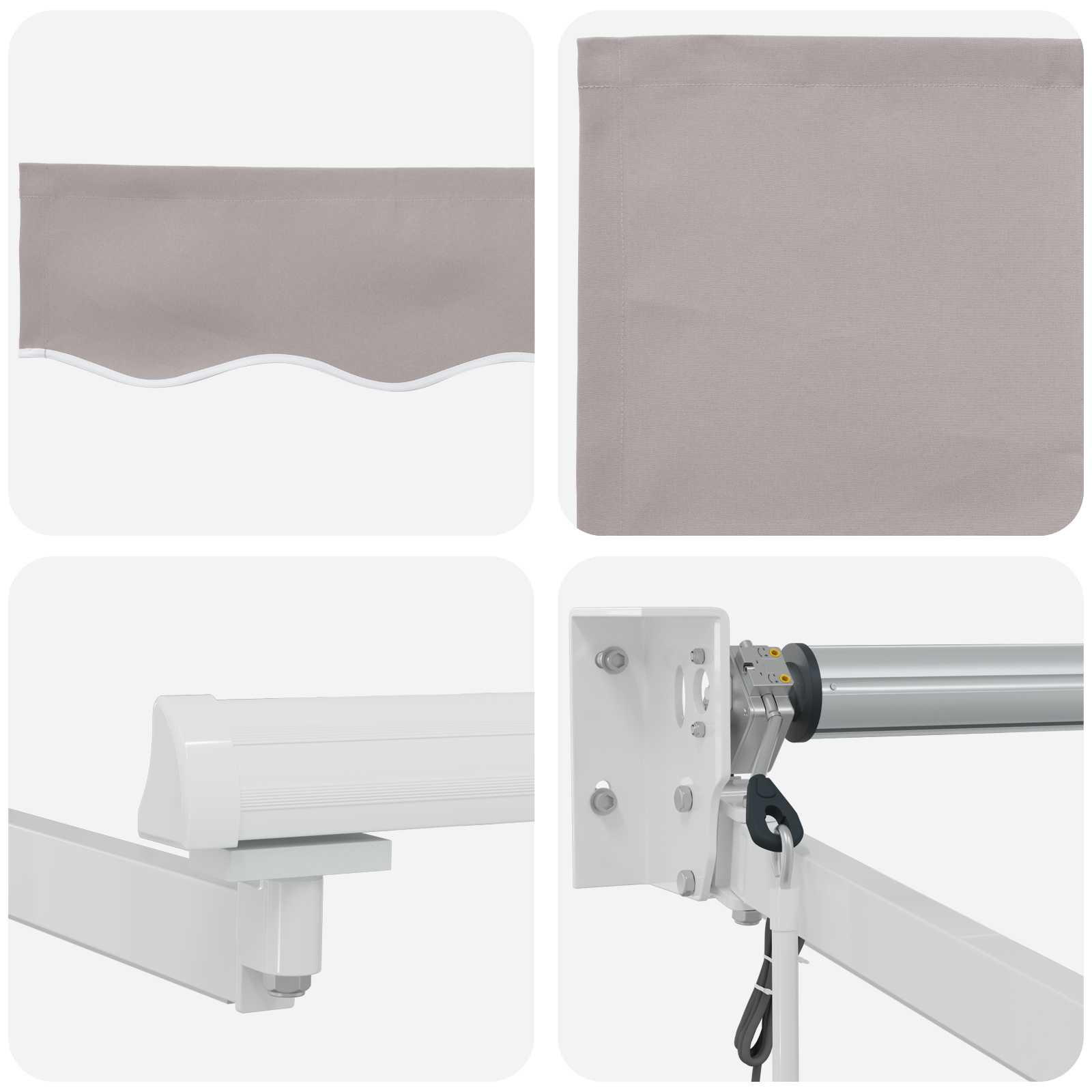 Tettuccio Elettrico Retrattile Grigio chiaro 4,5 × 3 m | homemem39