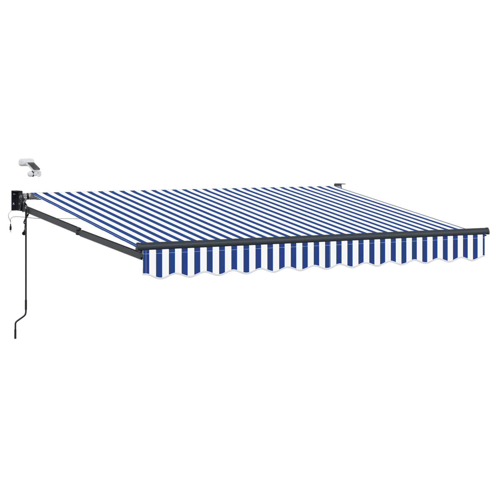 Tettuccio Elettrico Retrattile Blu e Bianco 2,5 x 2 m | homemem39