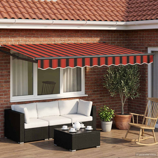 Tettuccio Elettrico Retrattile Arancione e Nero 2,5 x 2 m | homemem39