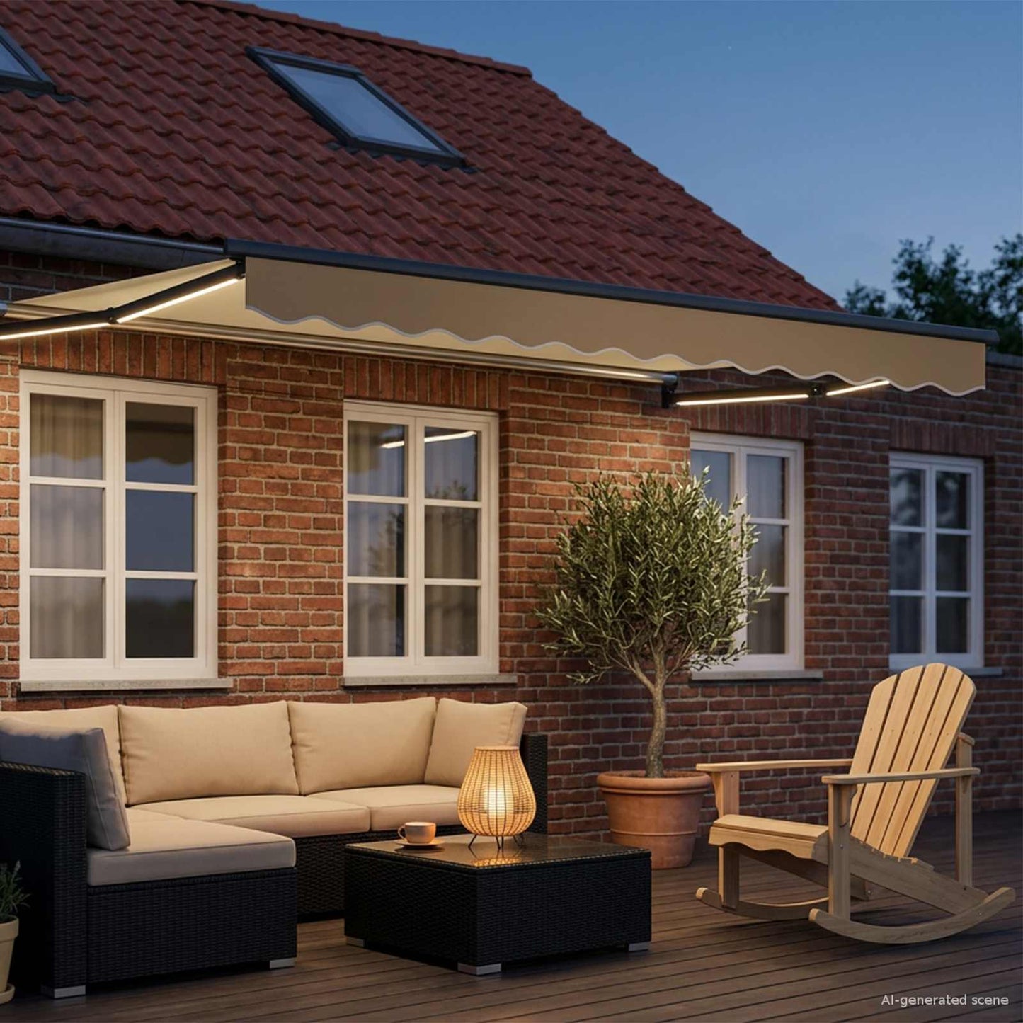 Tettuccio Elettrico Retrattile Crema 3 x 2 m