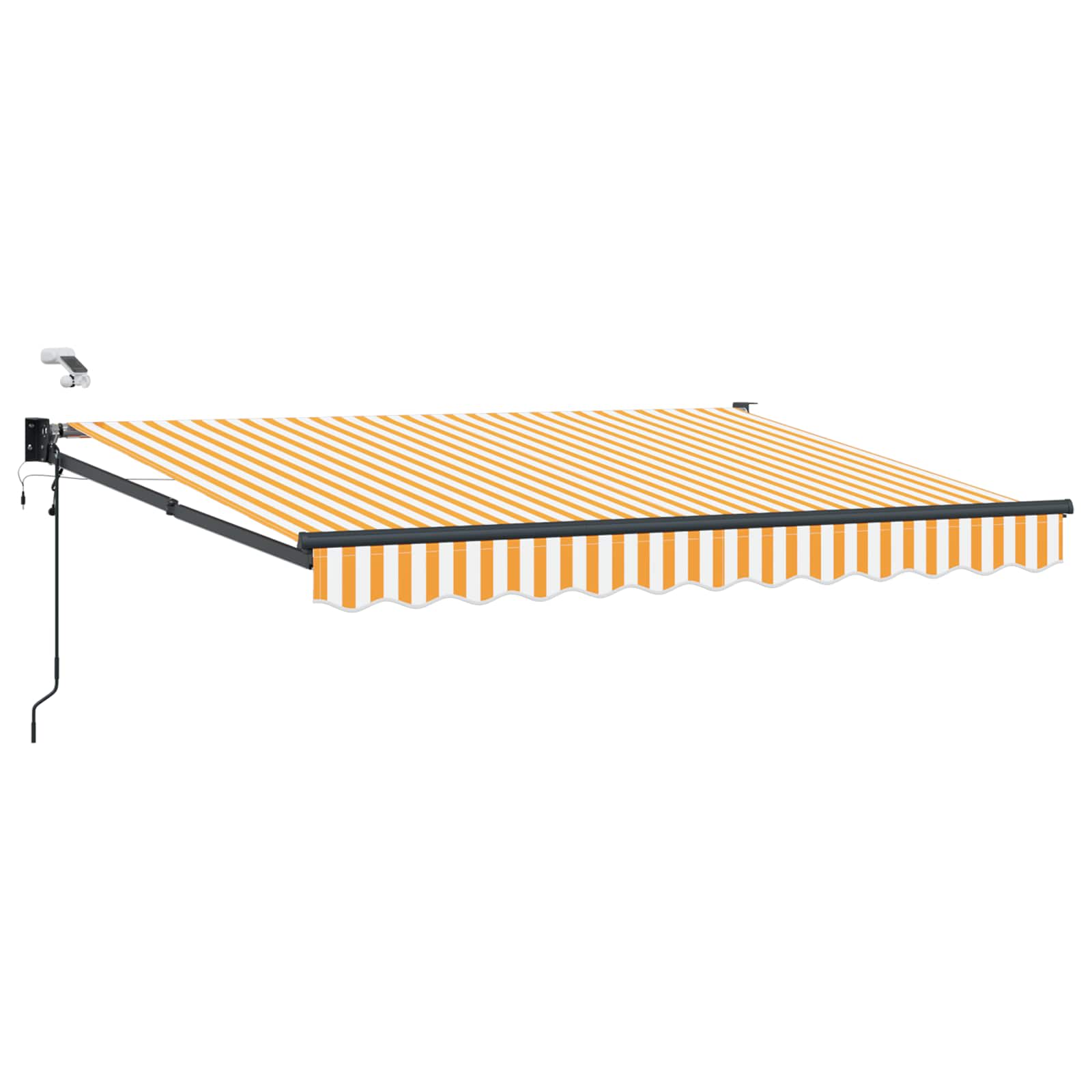 Tettuccio Elettrico Retrattile Giallo e Bianco 3,5 x 2 m | homemem39