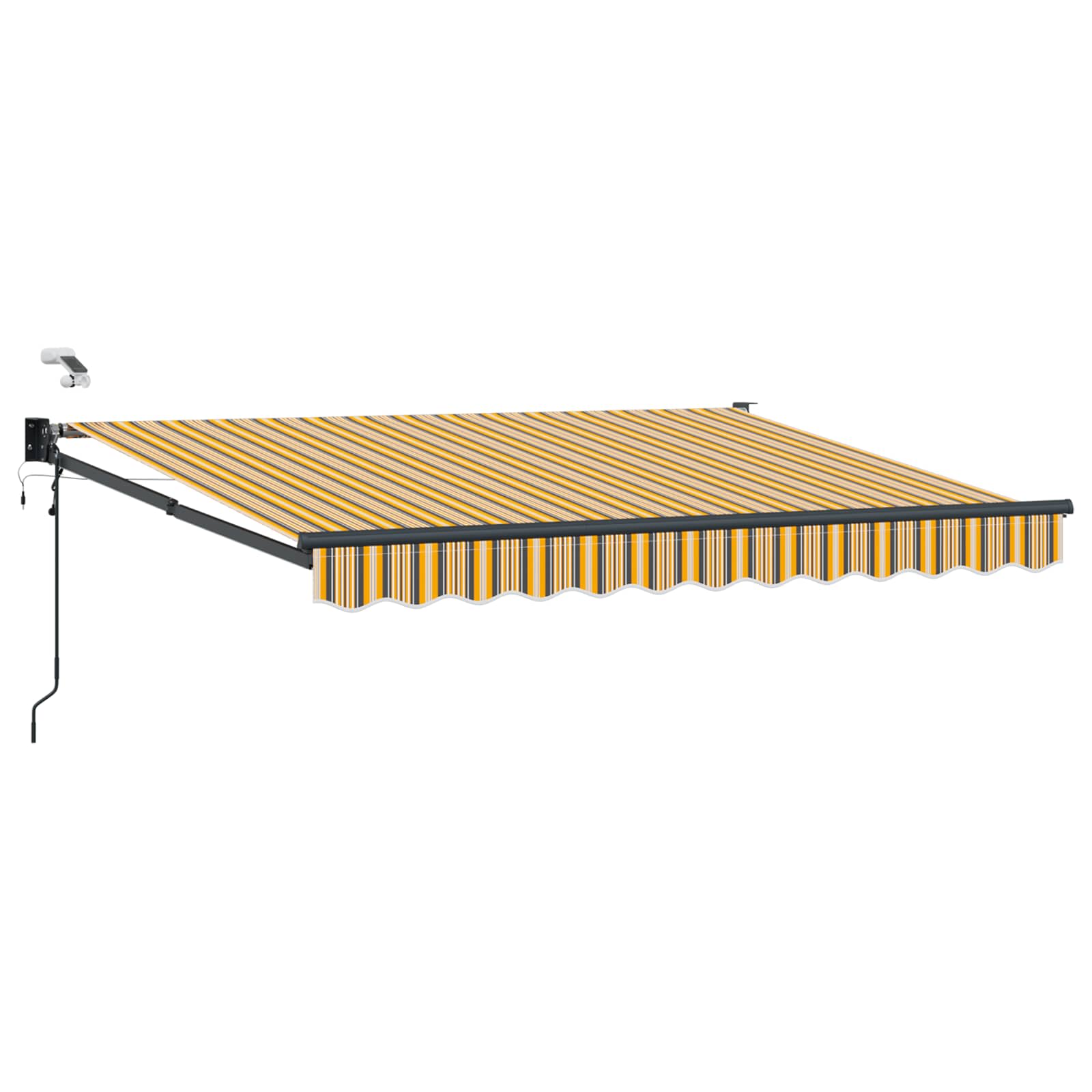 Tettuccio Elettrico Retrattile Giallo e Grigio 3,5 x 2 m | homemem39