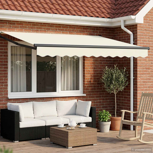 Tettuccio Elettrico Retrattile Crema 3 x 2,5 m - homemem39