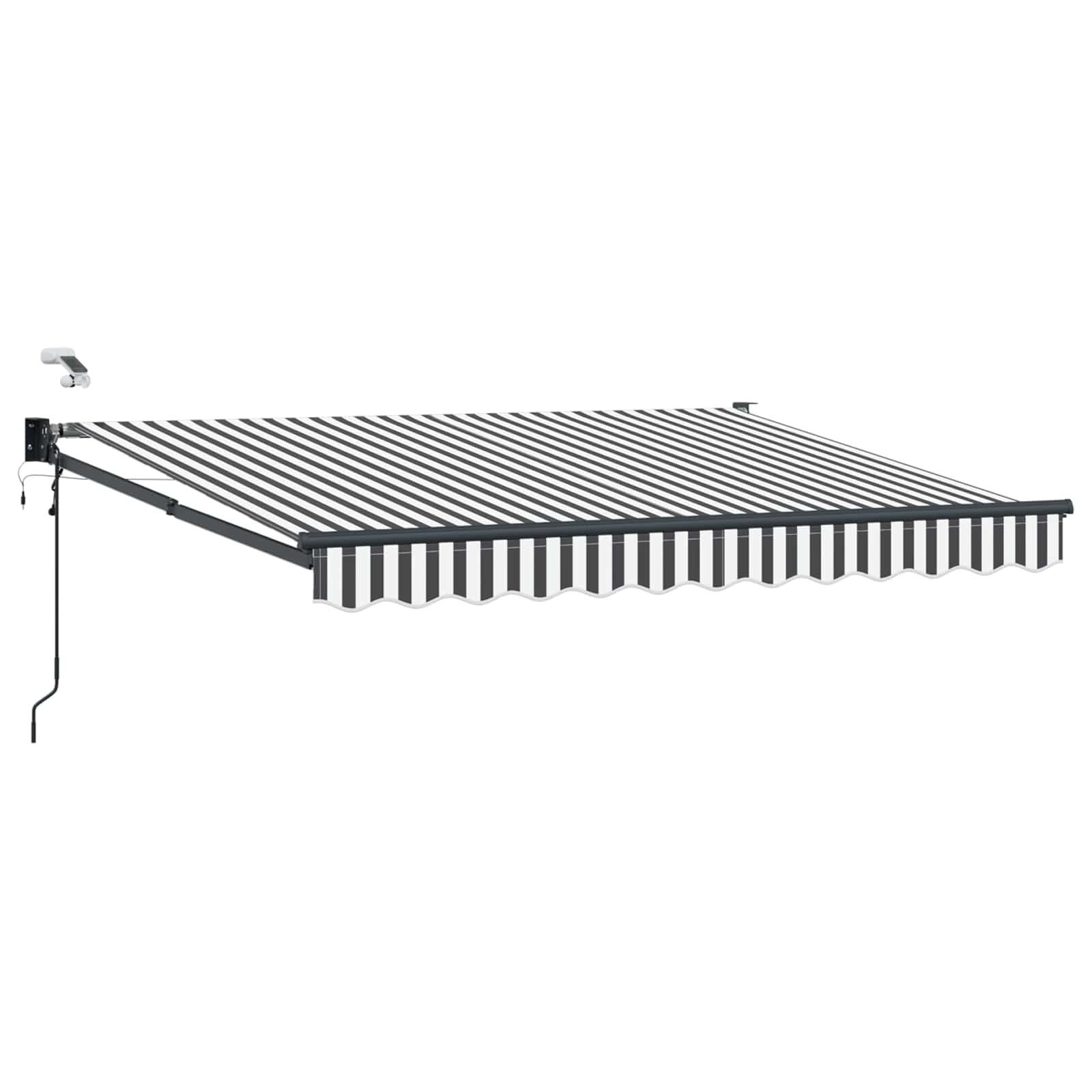 Tettuccio Elettrico Retrattile Antracite e Bianco 3 x 2,5 m | homemem39