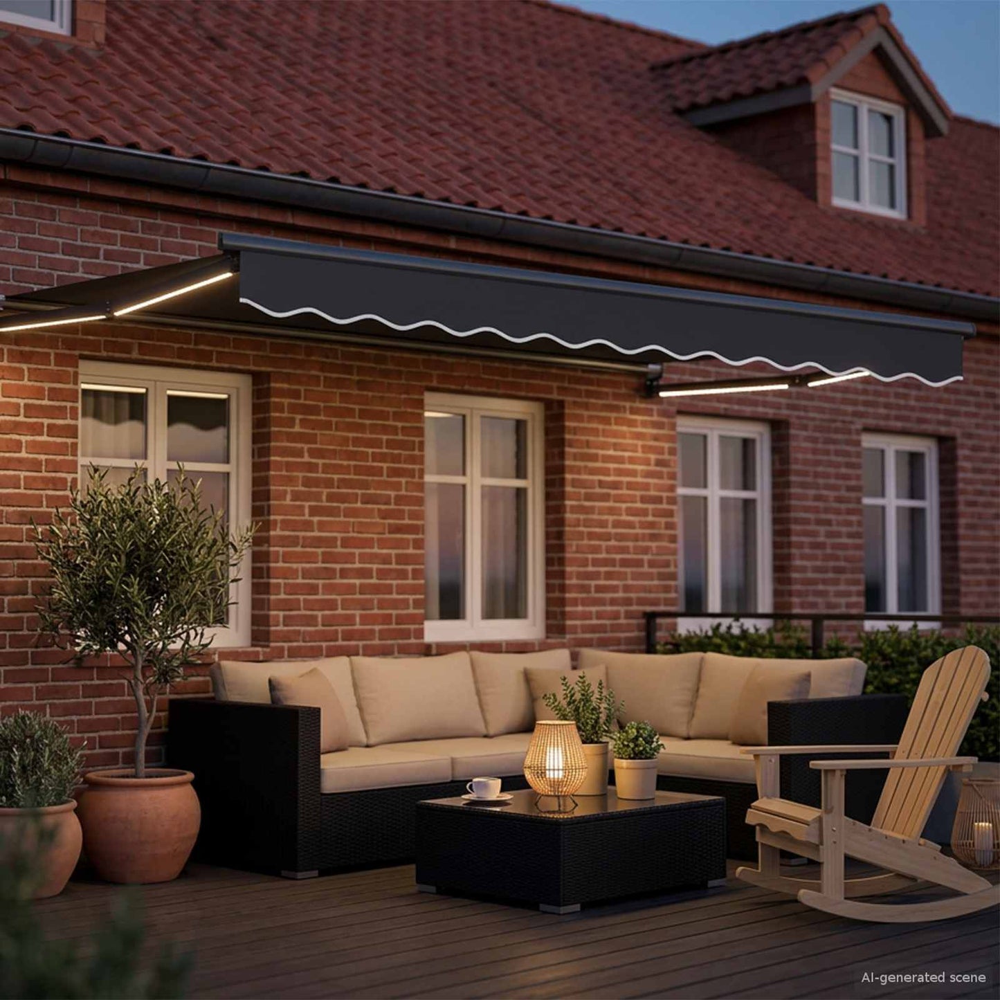 Tettuccio Elettrico Retrattile Antracite 3,5 x 2,5 m | homemem39