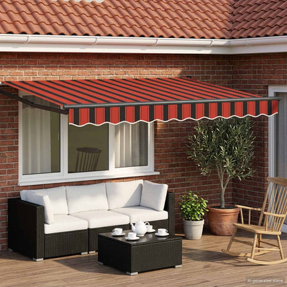 Tettuccio Elettrico Retrattile Arancione e Marrone 3,5 x 2,5 m | homemem39