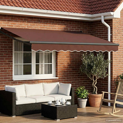 Tettuccio Elettrico Retrattile Marrone 3,5 x 2,5 m | homemem39