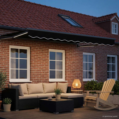 Tettuccio Elettrico Retrattile Nero 3,5 x 2,5 m | homemem39