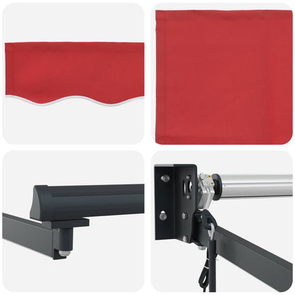 Tettuccio Elettrico Retrattile Rosso 3,5 x 2,5 m | homemem39