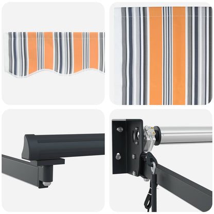 Tettuccio Elettrico Retrattile Blu e Arancione 4 × 3 m | homemem39