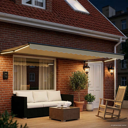 Tettuccio Elettrico Retrattile Crema 4,5 × 3 m | homemem39