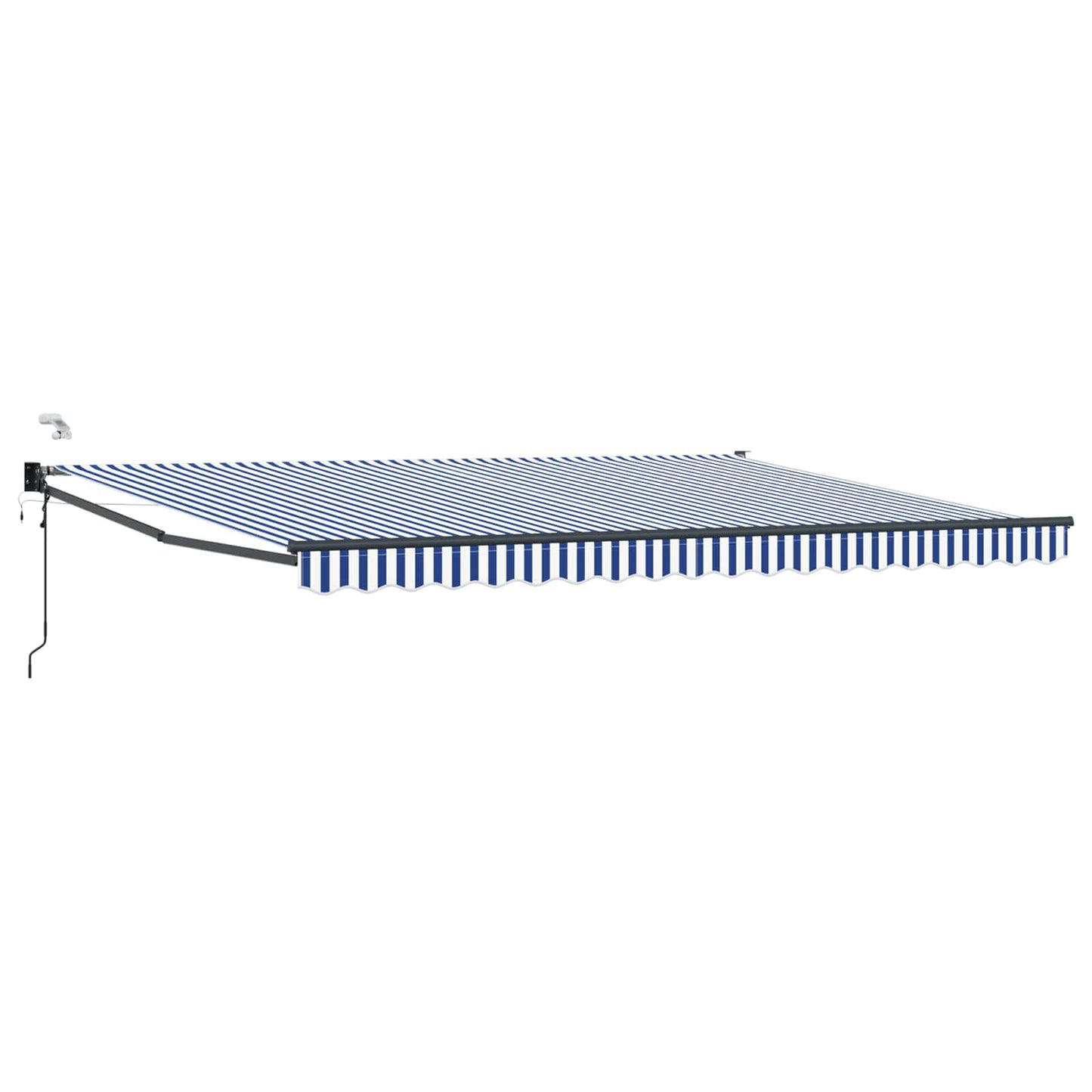Tettuccio Elettrico Retrattile Blu e Bianco 5 x 3 m | homemem39