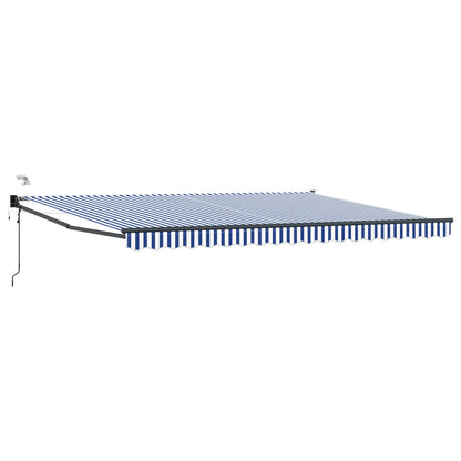 Tettuccio Elettrico Retrattile Blu e Bianco 5 x 3 m | homemem39
