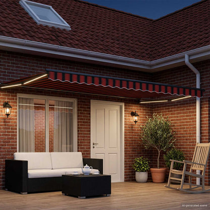 Tettuccio Elettrico Retrattile Arancione e Marrone 5 x 3 m | homemem39