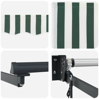 Tettuccio Elettrico Retrattile Verde e Bianco 5 x 3 m | homemem39