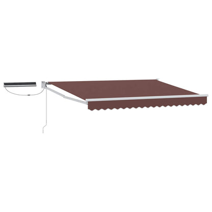 Tettuccio Elettrico Retrattile Marrone e bianco 3,5 x 2 m | homemem39