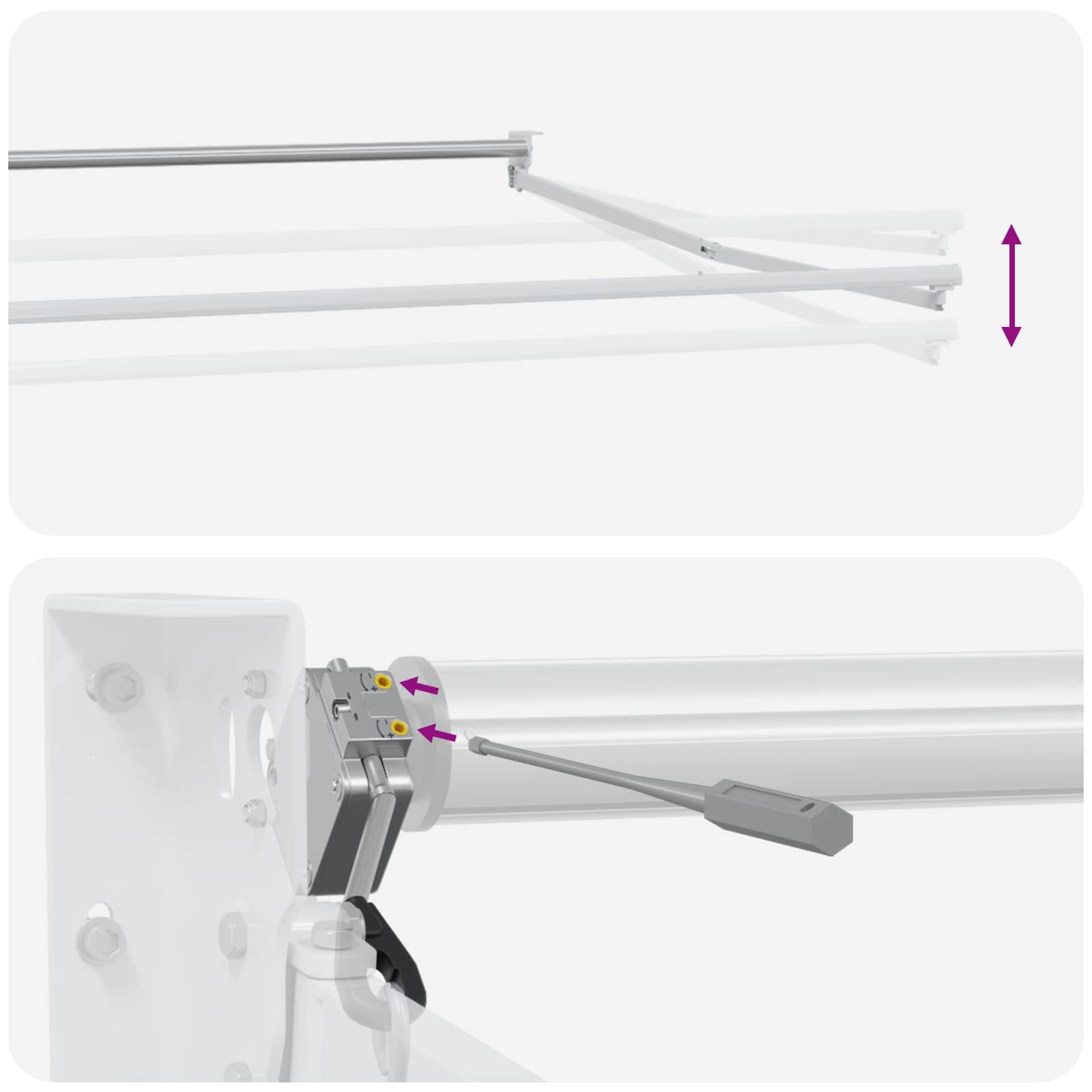 Tettuccio Elettrico Retrattile Crema e Bianco 4 x 2 m | homemem39