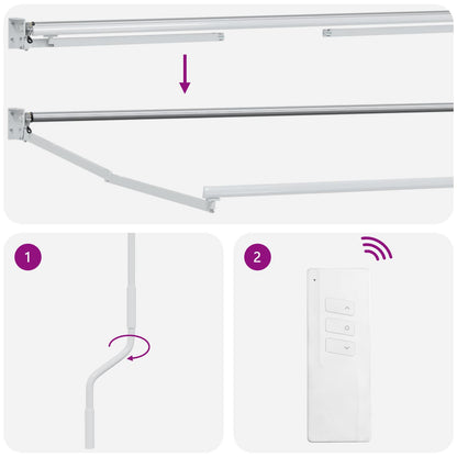 Tettuccio Elettrico Retrattile Rosso e Bianco 3 x 2,5 m | homemem39
