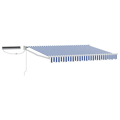 Tettuccio Elettrico Retrattile Blu e Bianco 3,5 x 2,5 m | homemem39