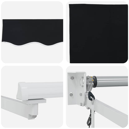 Tettuccio Elettrico Retrattile Nero e Bianco 3,5 x 2,5 m | homemem39