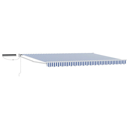 Tettuccio Elettrico Retrattile Blu e Bianco 4 × 3 m | homemem39