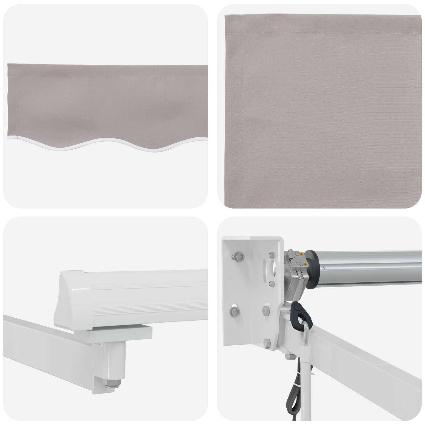 Tettuccio Elettrico Retrattile Grigio chiaro e bianco 4,5 × 3 m | homemem39