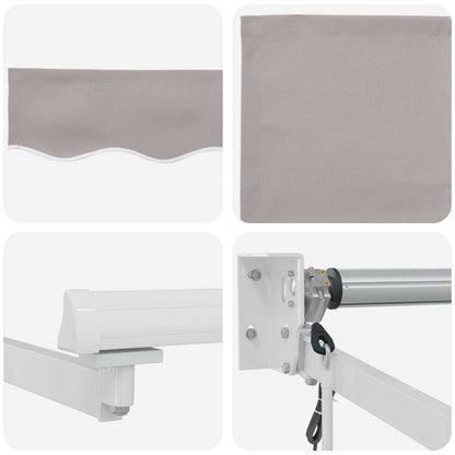 Tettuccio Elettrico Retrattile Grigio chiaro e bianco 4,5 × 3 m | homemem39