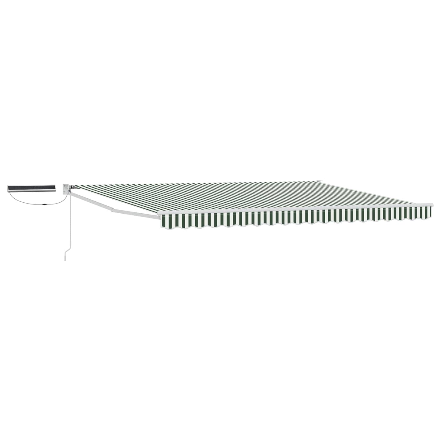 Tettuccio Elettrico Retrattile Verde e Bianco 4,5 × 3 m