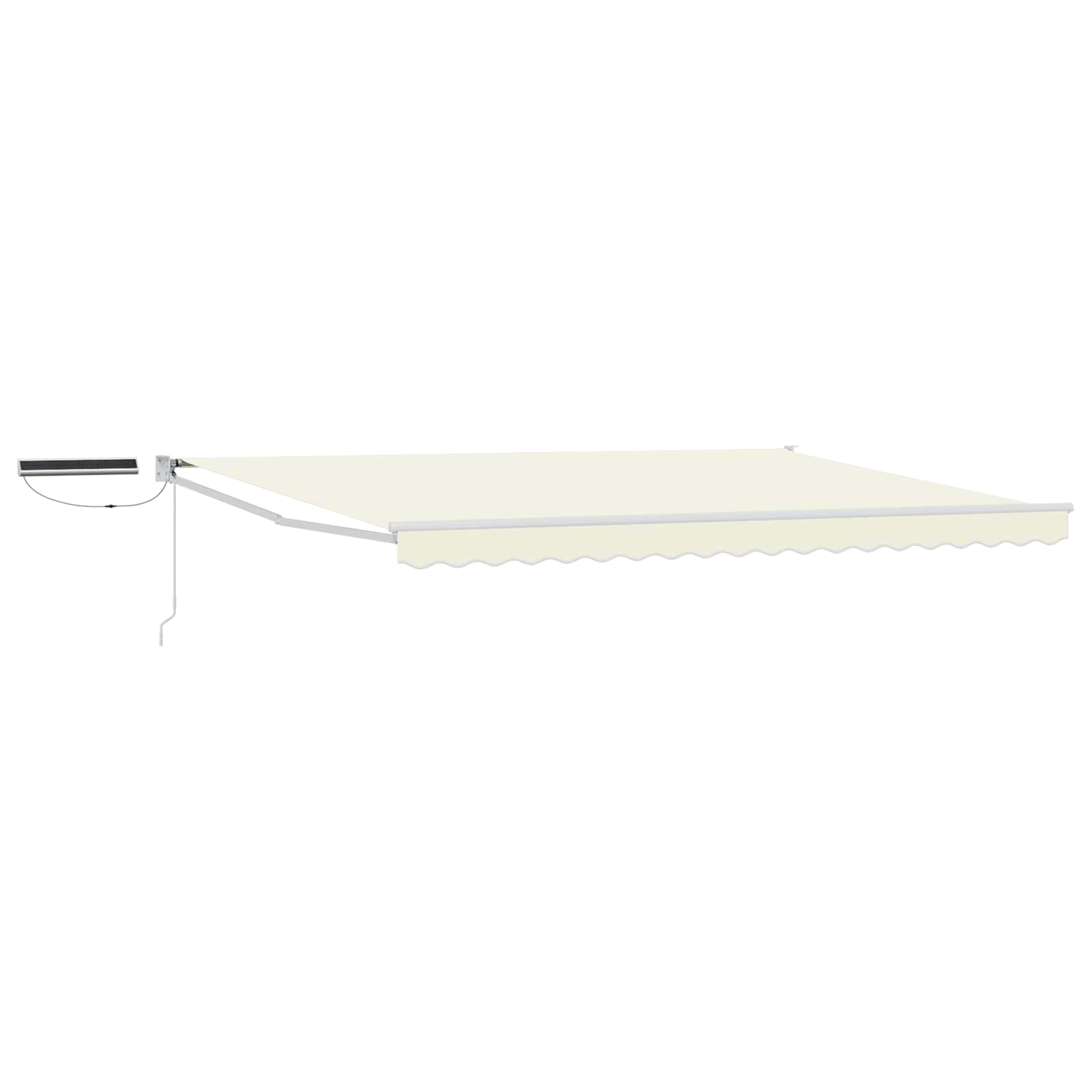 Tettuccio Elettrico Retrattile Crema e Bianco 5 x 3 m | homemem39