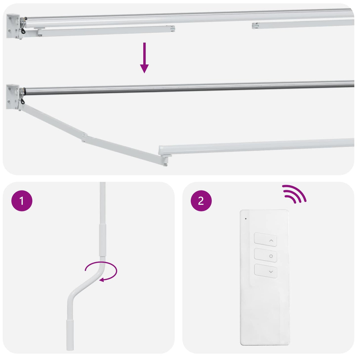 Tettuccio Elettrico Retrattile Marrone e bianco 5 x 3 m | homemem39