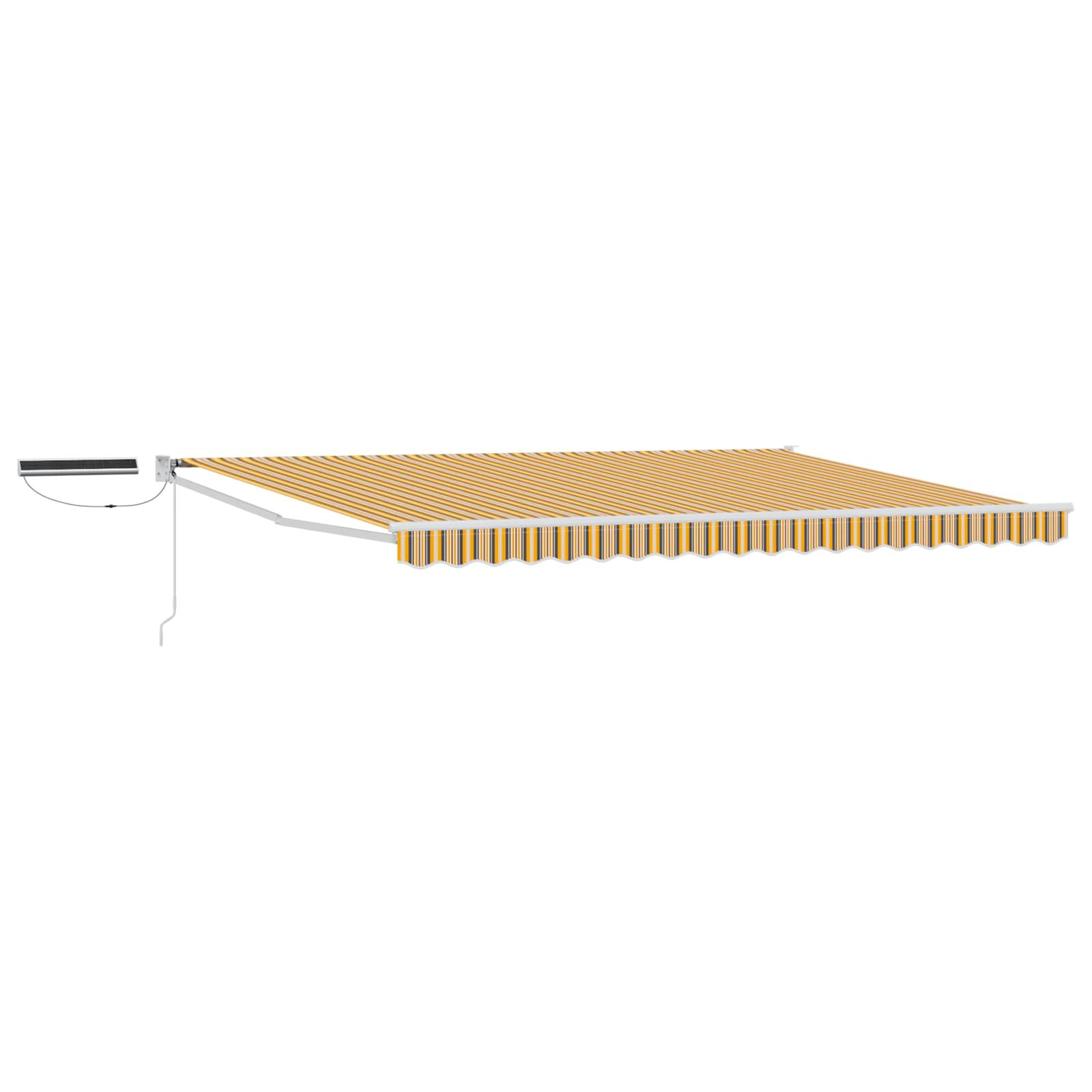 Tettuccio Elettrico Retrattile Giallo, Grigio e Bianco 5 x 3 m | homemem39
