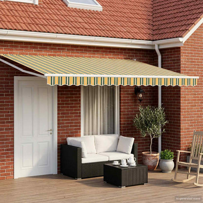 Tettuccio Elettrico Retrattile Verde, Giallo, Bianco 5 x 3 m | homemem39